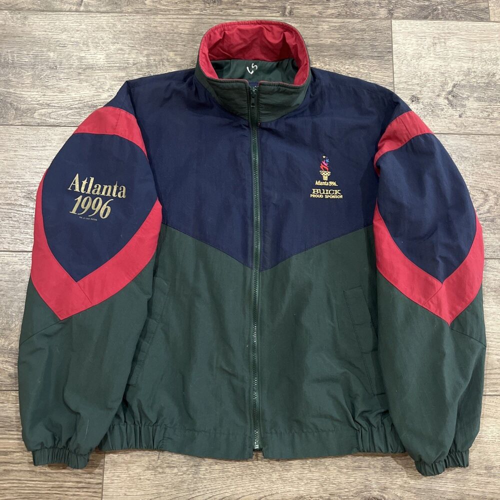Vintage 90s Swingster 1996 Atlanta Olympics Buick Zip Up Jacket Medium